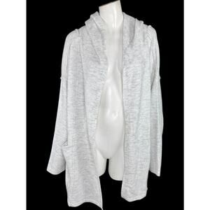 Studio Park x Amy Stran Hooded Cardigan Grey Medium Pockets Long Sleeve